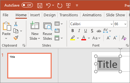PowerPoint format text