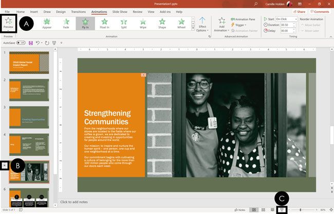 There are three ways to preview a PowerPoint animation